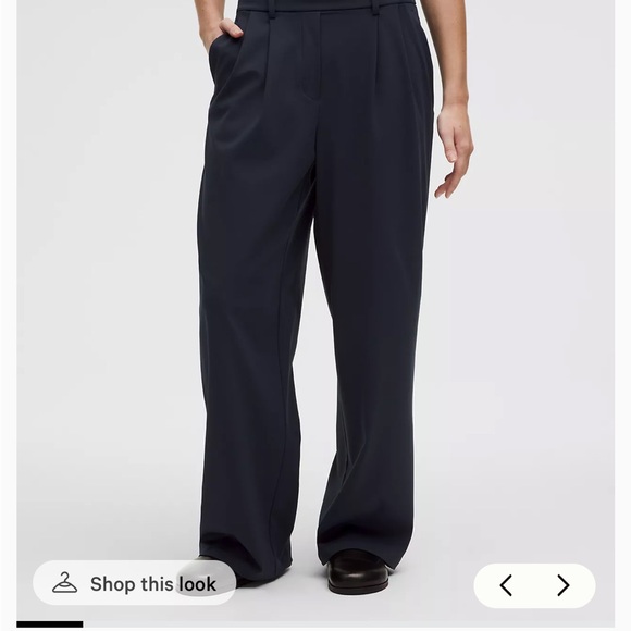 Lululemon Wide-Leg Trousers Navy Small Short Length - Picture 9 of 13